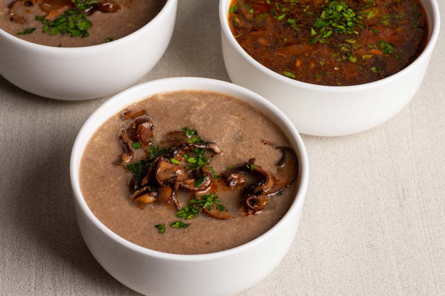 
This Creamy Mushroom Bisque is as smooth as silk and inspired by the flavors of France's classic forestiere and Italy's cacciatore --- forest or hunter's ste

