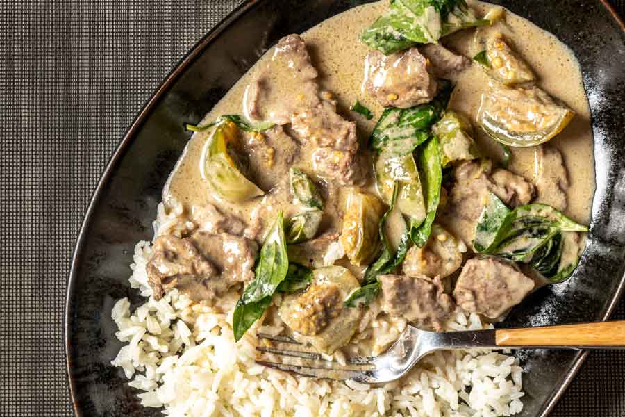 This Thai green curry with beef is all about the sauce
	
	