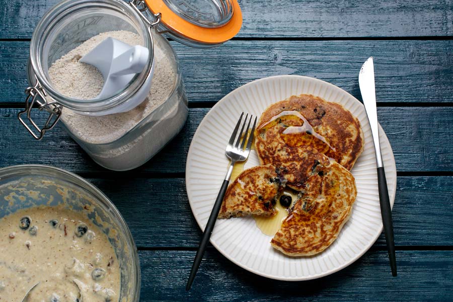 These DIY pancakes are not only deliciously extra rich, contain protein and healthful fat --- more importantly, they're also teenager-approved