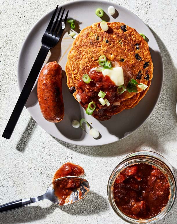Savory pancakes satisfy, especially when they're packed with corn and black beans