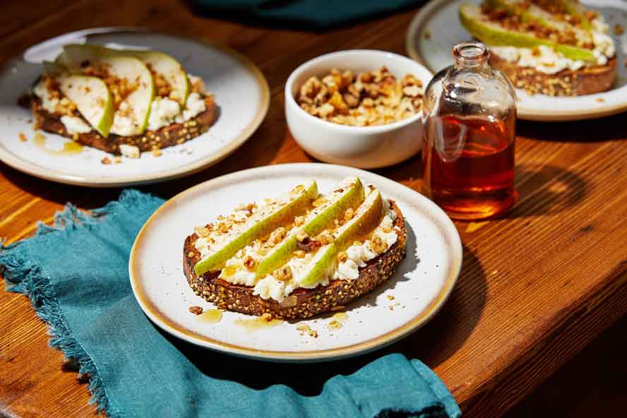 Move over avocado, ricotta toast with pear is here to make breakfast and snacks better
	