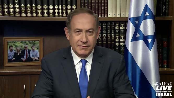  Netanyahu warmly praises Trump administration in AIPAC video feed
	