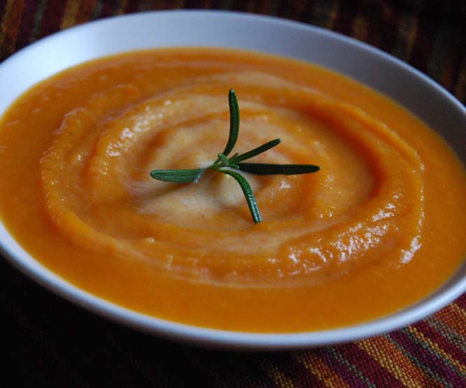 Winter's finest vegetables are the heart of this savory, stunningly colorful bisque
