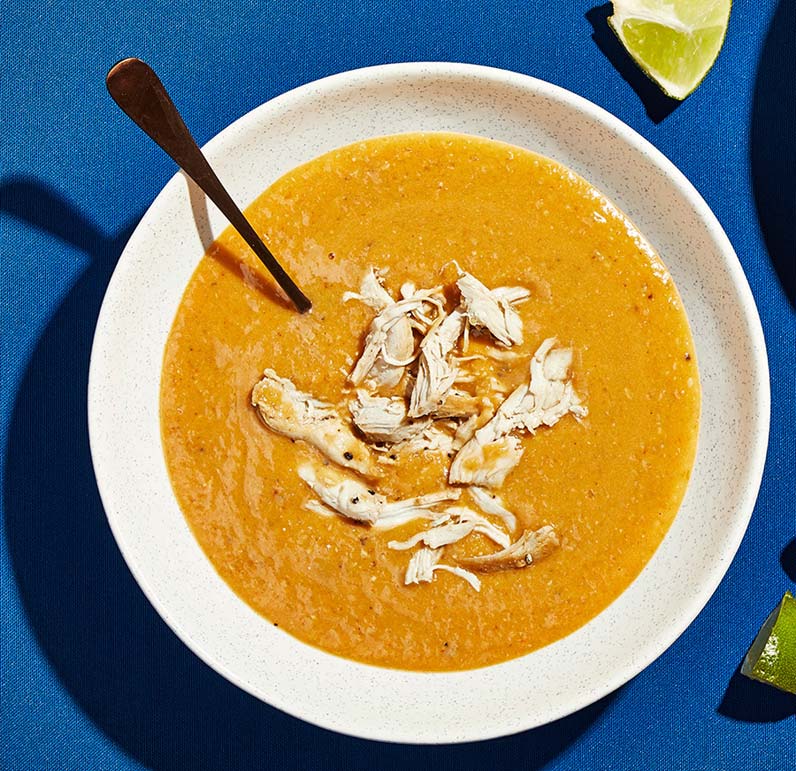A chicken-tortilla soup that's spicy with a subtle sweetness --- and creamy smooth
 
 
  