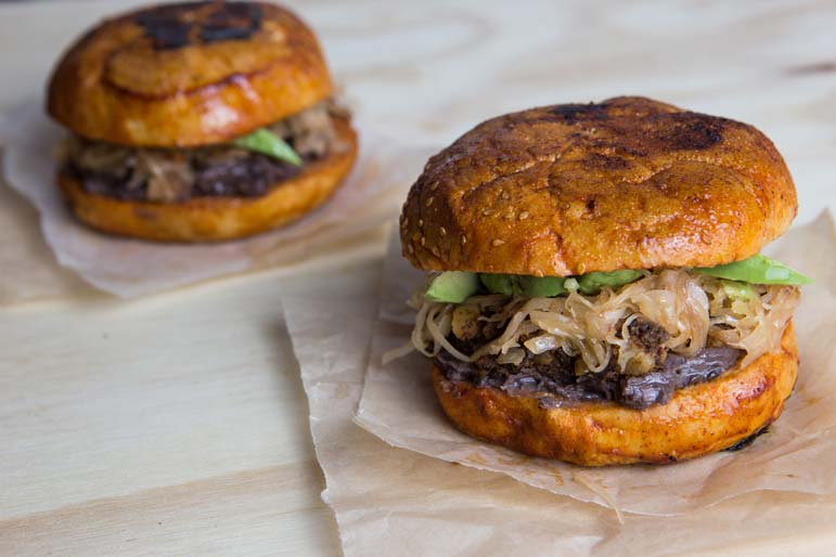 This is the messy, spicy, overstuffed sandwich that will make you reconsider vegan food
 
  
  