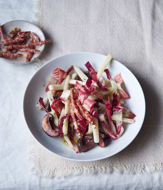 Apple Salad with Salami and Wine-Marinated Mushrooms makes a magnificent main or sumptuous starter 