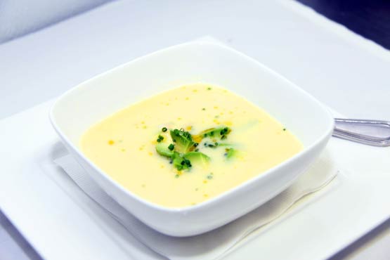 Chilled Corn Soup with Avocado is a simple, sumptuous summer starter 