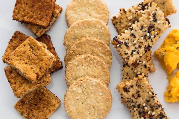 One flexible dough, so many possibilities to customize flavors, toppings and glazes for these easy homemade crackers