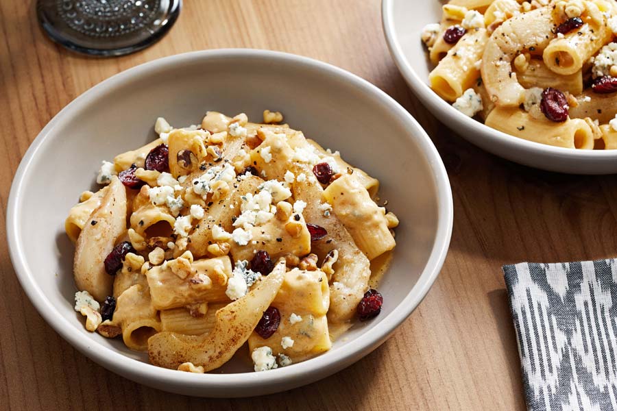 This pasta dish combines the best elements of a fall cheese plate into every bowl
	
	