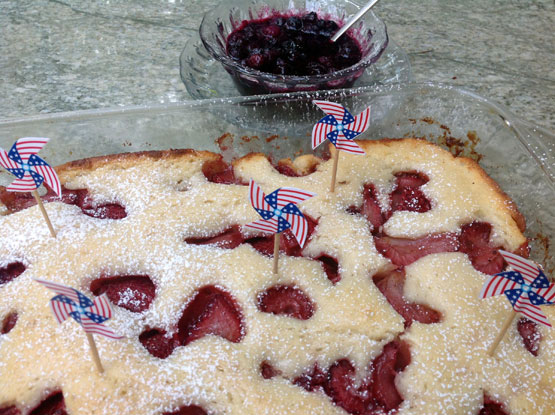 Cap off your July Fourth celebration with this cross between a Dutch oven pancake and the famed French cherry clafoutis dessert 