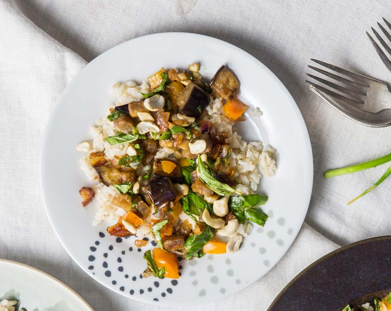 This spicy eggplant dish is a riot of textures and flavors
 
  
  