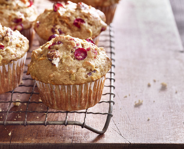 Scrumptious and studded with cranberries, these melt-in-your-mouth muffins are hard on the outside, creamy on the inside
  
  