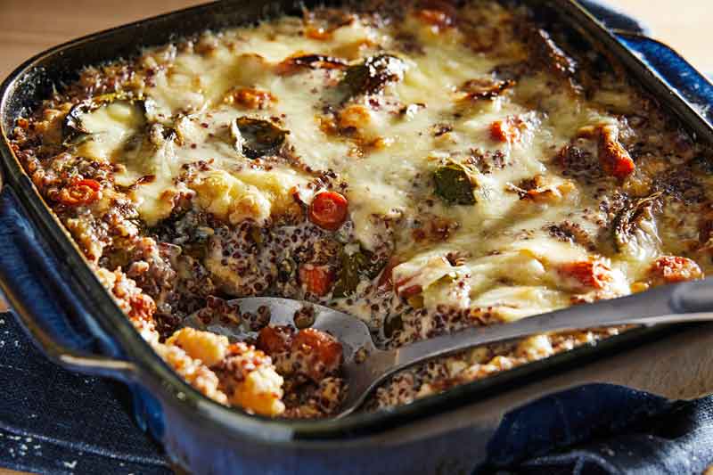 This decadent quinoa bake is a clever way to reinvent leftover Thanksgiving vegetables
	
	