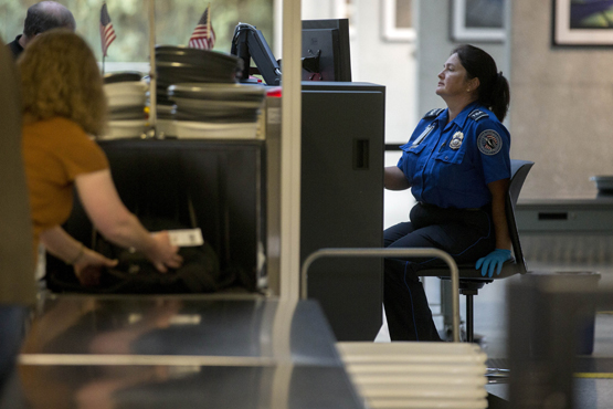 Elite travelers skip airport security line
	