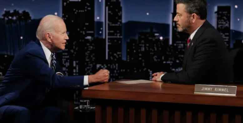 Jimmy Kimmel's Comedian Cuddle With Biden
 