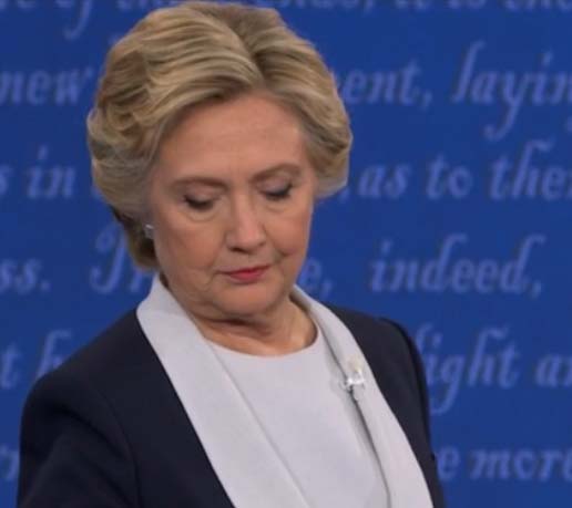  Hillary struggles to make her case against a combative Donald Trump
 
  